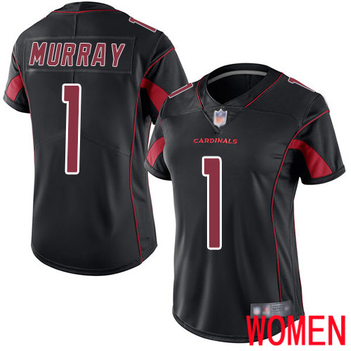 Arizona Cardinals Limited Black Women Kyler Murray Jersey NFL Football #1 Rush Vapor Untouchable->women nfl jersey->Women Jersey